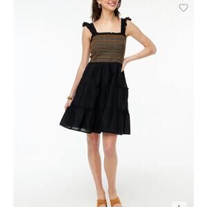 J. Crew Factory Smocked tiered mini dress Large